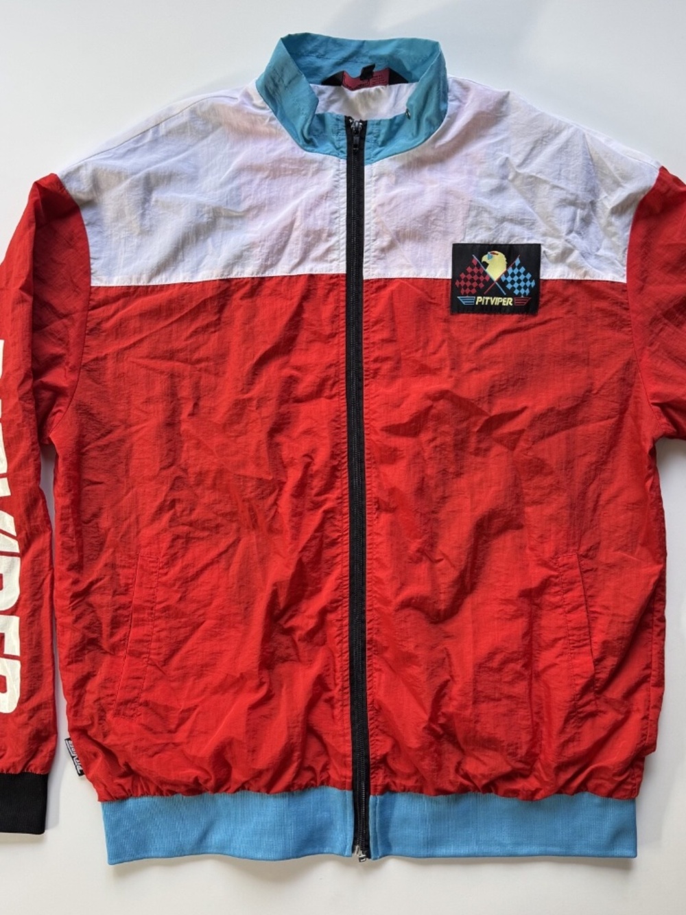 PITVIPER Windbreaker Full Zip Jacket Sz XS 80s Color Block Nylon Racing
